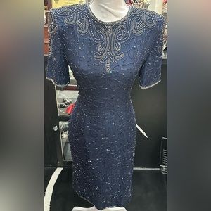 Robert Anthony sz 8 blue with sequins dress